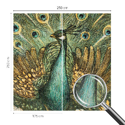 Självhäftande fotovägg Majestätisk påfågel