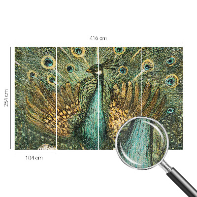 Självhäftande fotovägg Majestätisk påfågel