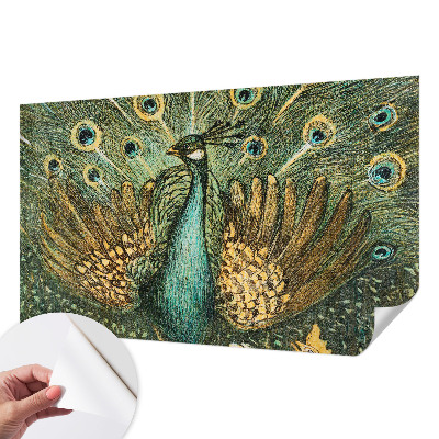 Självhäftande fotovägg Majestätisk påfågel