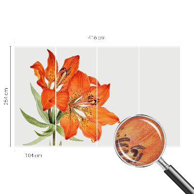 Peel and stick fototapet med motiv av en orange lilja