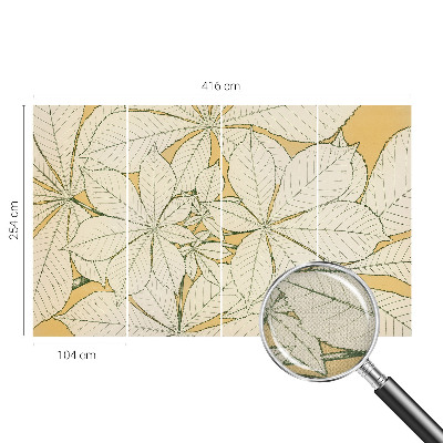 Fototapet barnrum Kastanjeblad