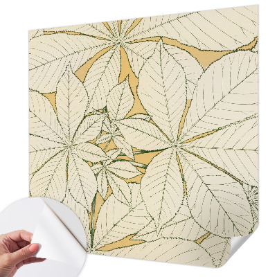 Fototapet barnrum Kastanjeblad