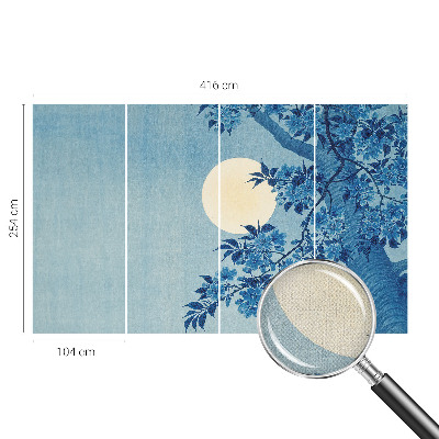 Självhäftande fototapet Blommamåne