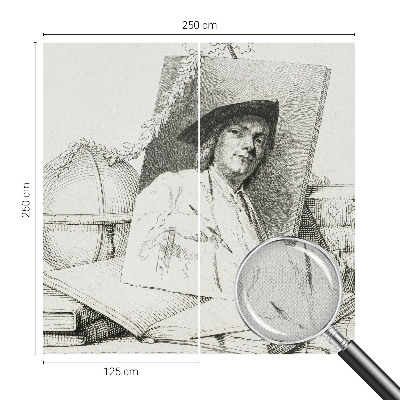 Peel and stick fototapet med ett konstnärligt porträtt