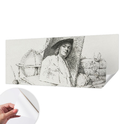 Peel and stick fototapet med ett konstnärligt porträtt
