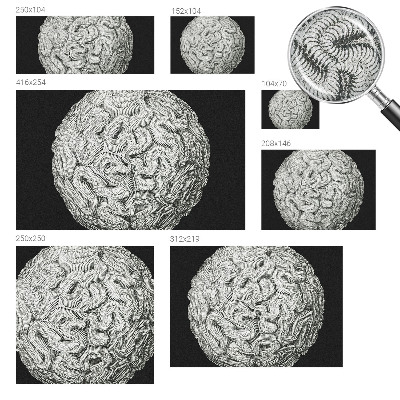 Självhäftande fotovägg Sfärisk struktur