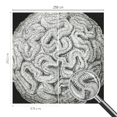 Självhäftande fotovägg Sfärisk struktur