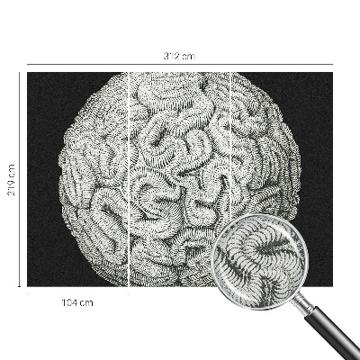 Självhäftande fotovägg Sfärisk struktur