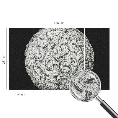 Självhäftande fotovägg Sfärisk struktur