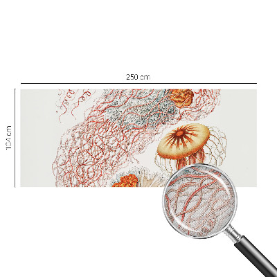 Fototapet för barn med en stilren illustration av en manet