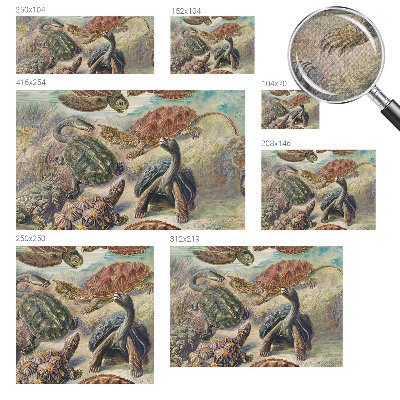 Självhäftande fotovägg Sköldpaddsfauna