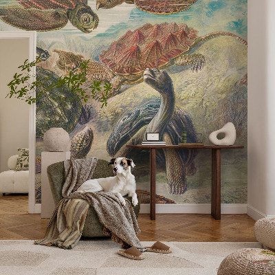 Självhäftande fotovägg Sköldpaddsfauna