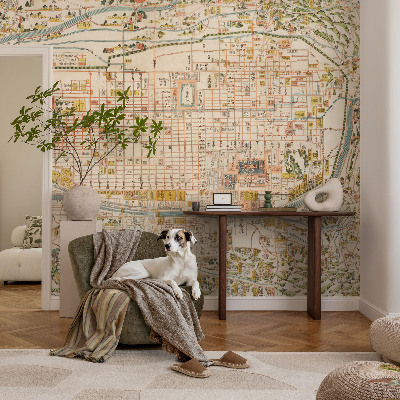 Fototapet för barn med motiv av en antik karta