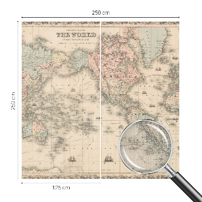 Självhäftande fotovägg Historisk karta