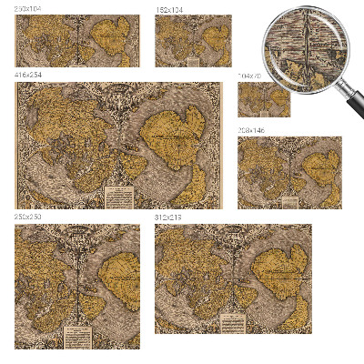 Peel and stick fototapet med motiv av historisk kartografi