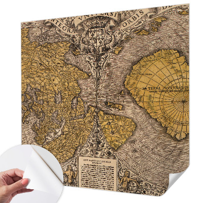 Peel and stick fototapet med motiv av historisk kartografi