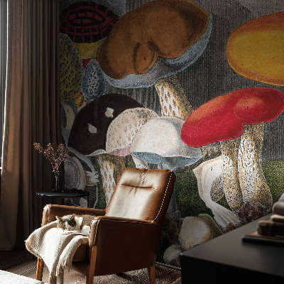Fototapet barn med motiv av botaniska svampar