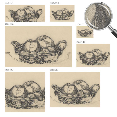 3D fototapet Fruktkorg