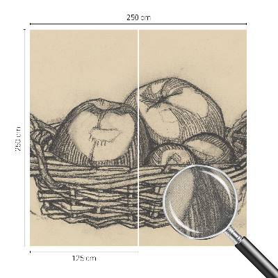 3D fototapet Fruktkorg