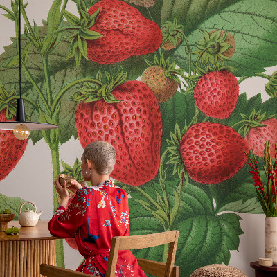 Självhäftande fotovägg med motiv av sommarfrukter