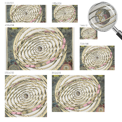3D fototapet med motiv av en kosmisk spiral