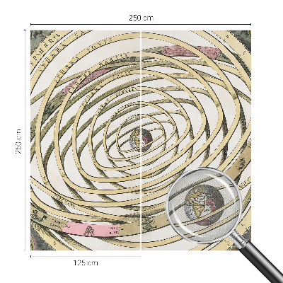 3D fototapet med motiv av en kosmisk spiral