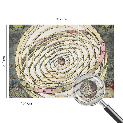 3D fototapet med motiv av en kosmisk spiral