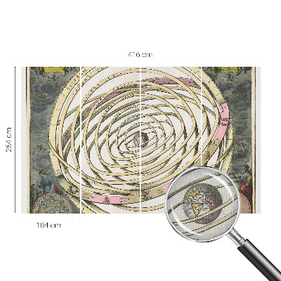 3D fototapet med motiv av en kosmisk spiral