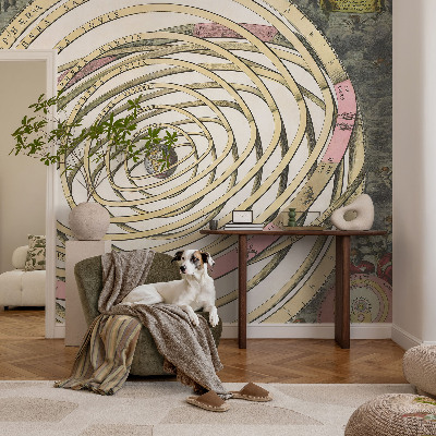 3D fototapet med motiv av en kosmisk spiral