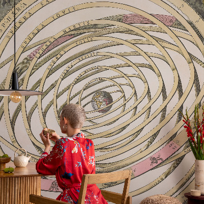 3D fototapet med motiv av en kosmisk spiral