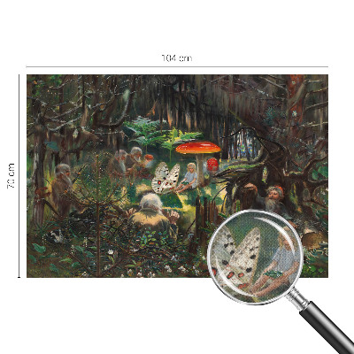 Peel and stick fototapet med motiv av en sagoskog