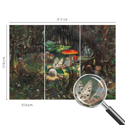 Peel and stick fototapet med motiv av en sagoskog