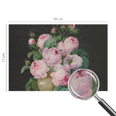 3D fototapet med blommigt mönster i elegant design