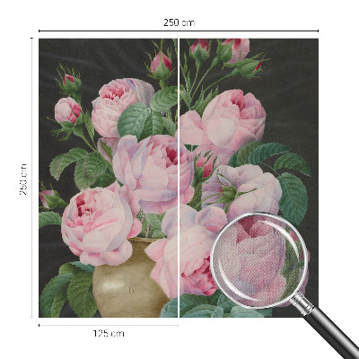 3D fototapet med blommigt mönster i elegant design
