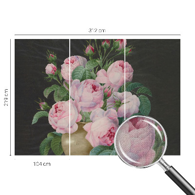 3D fototapet med blommigt mönster i elegant design