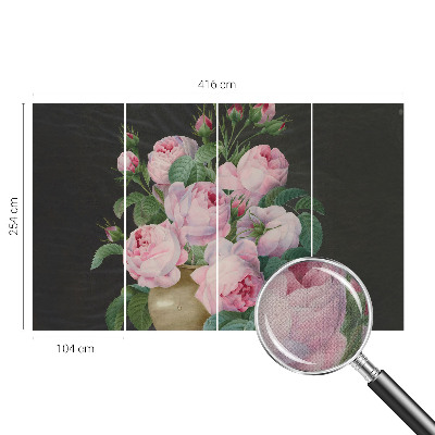3D fototapet med blommigt mönster i elegant design