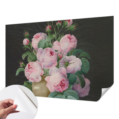 3D fototapet med blommigt mönster i elegant design