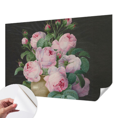3D fototapet med blommigt mönster i elegant design