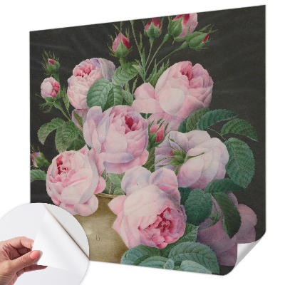 3D fototapet med blommigt mönster i elegant design