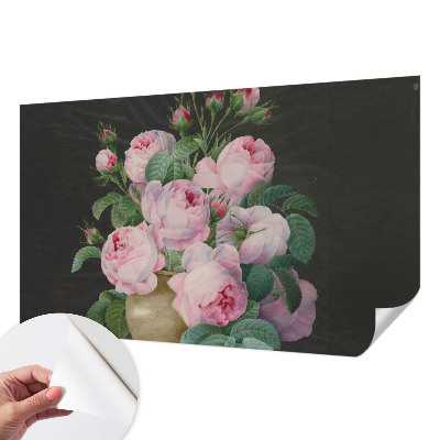 3D fototapet med blommigt mönster i elegant design