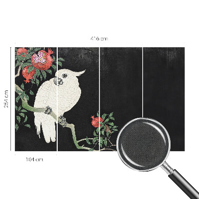 Självhäftande fototapet Granatäpplepapegoja