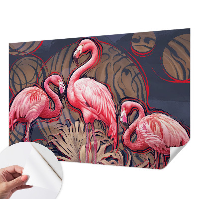 Fototapet för barn med rosa flamingor