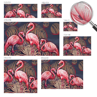 Fototapet för barn med rosa flamingor