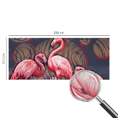 Fototapet för barn med rosa flamingor