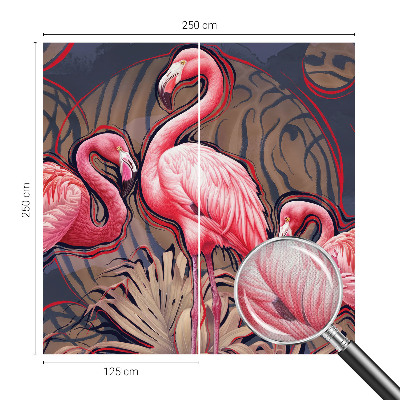Fototapet för barn med rosa flamingor