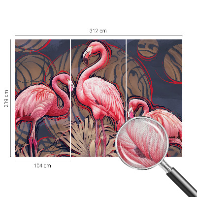Fototapet för barn med rosa flamingor