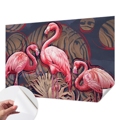 Fototapet för barn med rosa flamingor