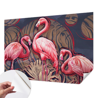Fototapet för barn med rosa flamingor
