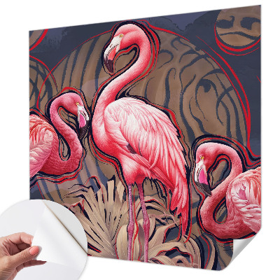 Fototapet för barn med rosa flamingor
