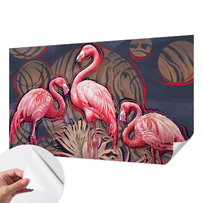 Fototapet för barn med rosa flamingor